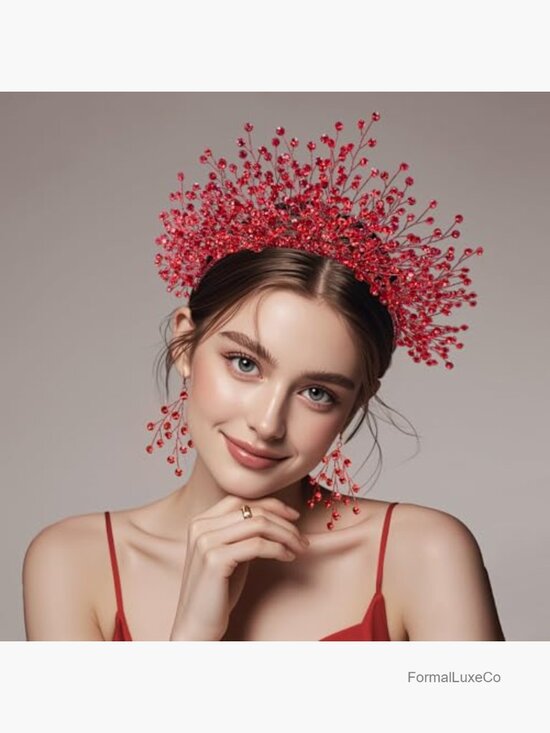 Rhinestone Crystal Headpiece Tiara Crown Headband for Women